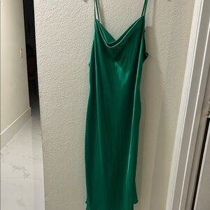 Elegant Green Slip Dress